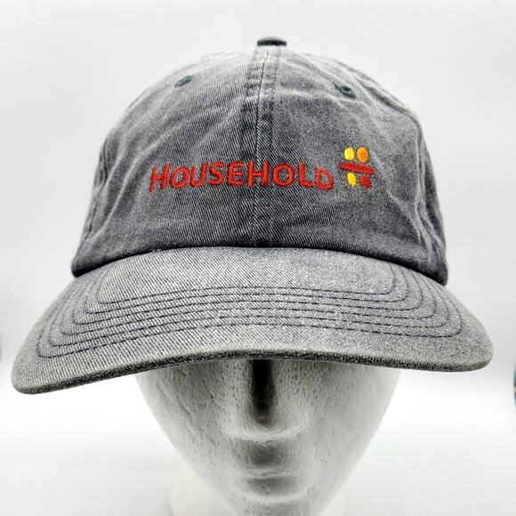 Household Grey Embroidered 100% Cotton Adjustable Baseball Cap Unisex One Size - Picture 1 of 6
